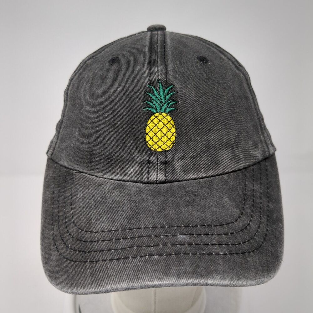 Pineapple Slideback Hat Gray One Size Solid Embro… - image 2